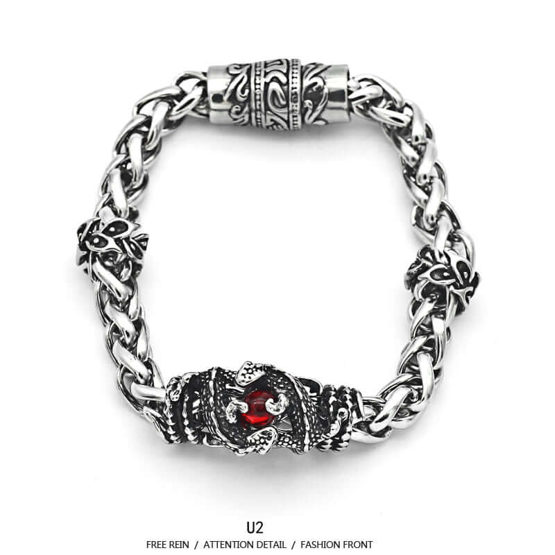 Serpent's Edge Men's Custom Gemstone Ring - HalleBeauty